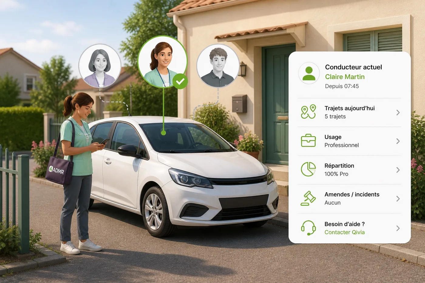 Gestion conducteur Qivia : autonomie, pro/perso et moins de charge gestionnaire