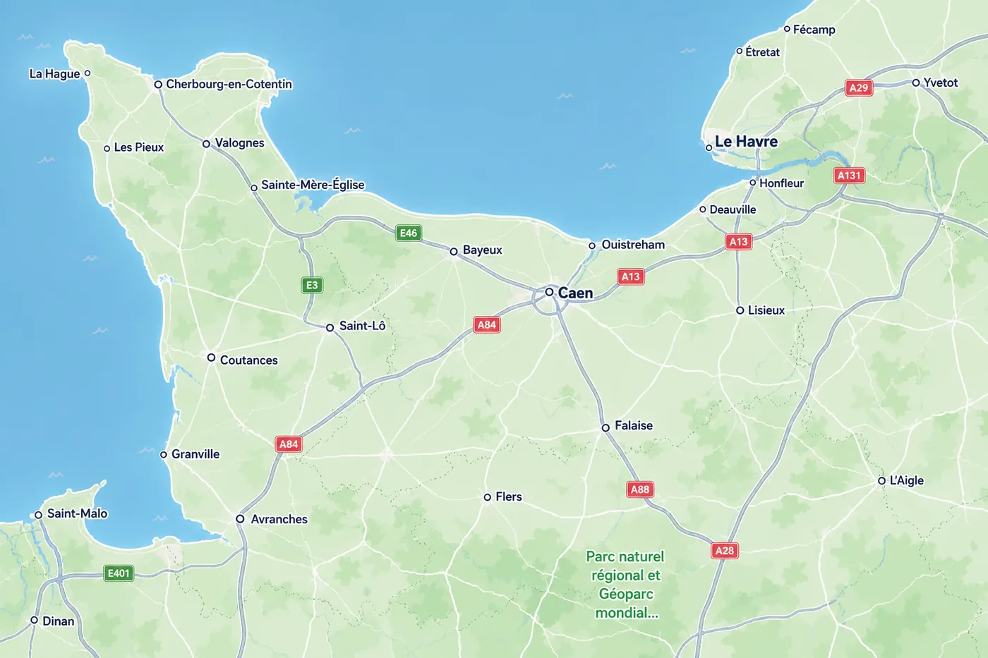 Carte de Normandie